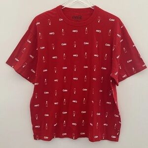 COCA-COLA‎ Mens Red Cotton Graphic Tee T-Shirt Size XL (409)